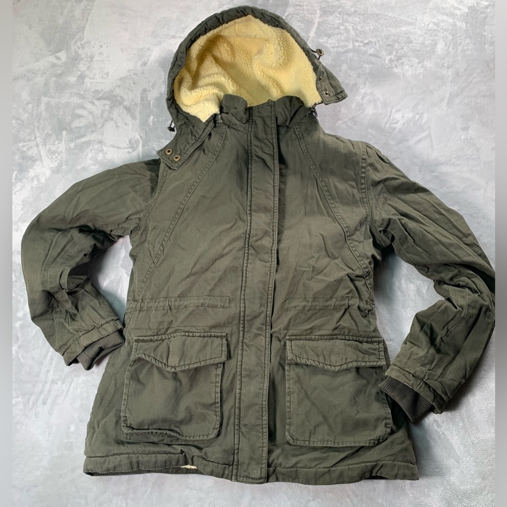 WenVen Hooded Jacket with Yellow Lining